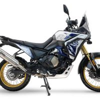 GPR escape compatible con  Voge DS 800 Rally 2025-2026, Furore-X Acciaio Inox, Escape legal, homologado, silenciador con db killer desmontable y tubo de conexión específico 