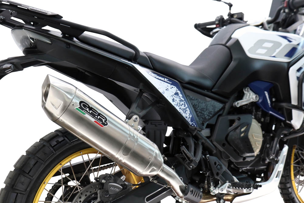 GPR escape compatible con  Voge DS 800 Rally 2025-2026, Furore-X Acciaio Inox, Escape legal, homologado, silenciador con db killer desmontable y tubo de conexión específico 