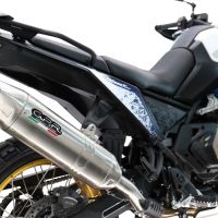 GPR escape compatible con  Voge DS 800 Rally 2025-2026, Furore-X Acciaio Inox, Escape legal, homologado, silenciador con db killer desmontable y tubo de conexión específico 