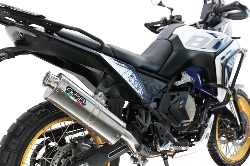 GPR escape compatible con  Voge DS 800 Rally 2025-2026, Trioval, Escape legal, homologado, silenciador con db killer desmontable y tubo de conexión específico 