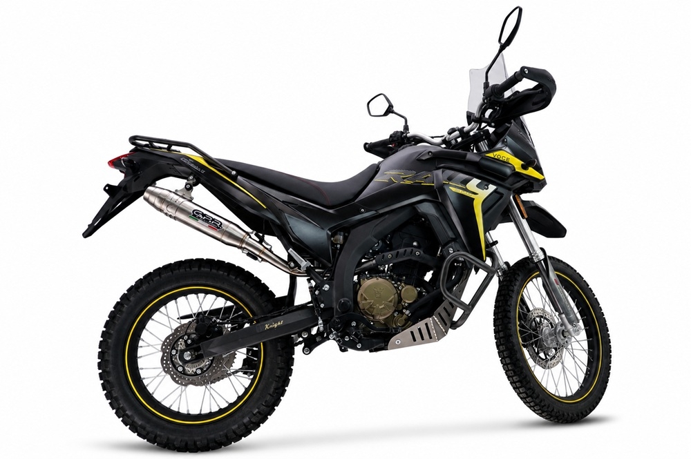GPR escape compatible con Voge 300Rally 2025-2026, Deeptone Inox, Escape legal, homologado, silenciador con catalizador, db killer desmontable y tubo de conexión específico 