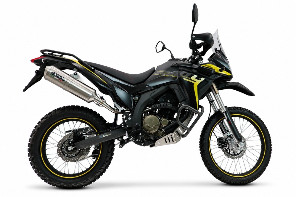 GPR escape compatible con Voge 300Rally 2025-2026, Satinox , Escape legal, homologado, silenciador con catalizador, db killer desmontable y tubo de conexión específico 