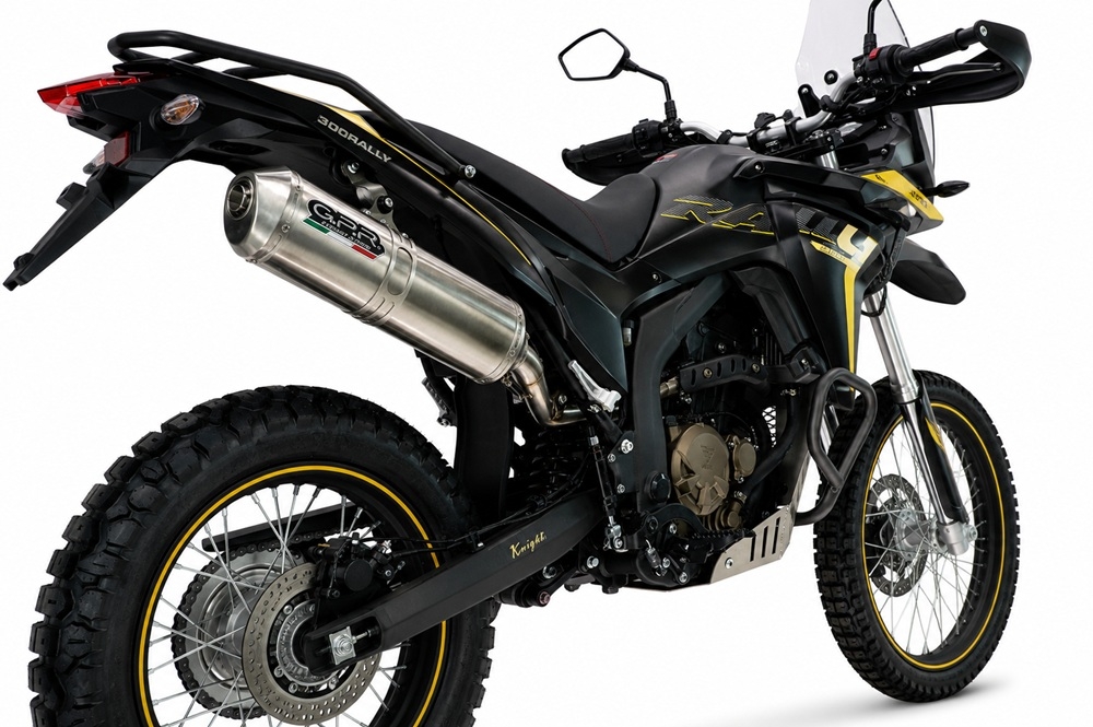 GPR escape compatible con Voge 300Rally 2025-2026, Satinox , Escape legal, homologado, silenciador con catalizador, db killer desmontable y tubo de conexión específico 
