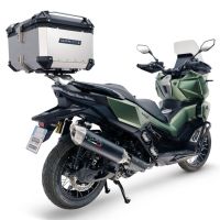 Baúl GPR TECH compatible con  Voge SR 450 X 2026/2027 e5 plus Baúl Alpi-Tech en aluminio color plata, incluye portaequipajes específico de aluminio y placa especifica de acero. Capacidad Litros 45