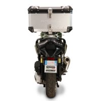 Baúl GPR TECH compatible con  Voge SR 450 X 2026/2027 e5 plus Baúl Alpi-Tech en aluminio color plata, incluye portaequipajes específico de aluminio y placa especifica de acero. Capacidad Litros 45
