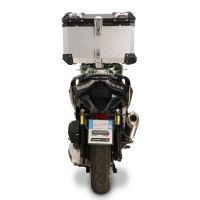 Baúl GPR TECH compatible con  Voge SR 450 X 2026/2027 e5 plus Baúl Alpi-Tech en aluminio color plata, incluye portaequipajes específico de aluminio y placa especifica de acero. Capacidad Litros 35