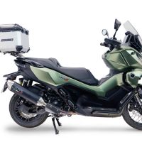 Baúl GPR TECH compatible con  Voge SR 450 X 2026/2027 e5 plus Baúl Alpi-Tech en aluminio color plata, incluye portaequipajes específico de aluminio y placa especifica de acero. Capacidad Litros 26