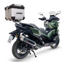 Baúl GPR TECH compatible con  Voge SR 450 X 2026/2027 e5 plus Baúl Alpi-Tech en aluminio color plata, incluye portaequipajes específico de aluminio y placa especifica de acero. Capacidad Litros 26