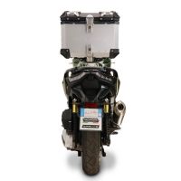 Baúl GPR TECH compatible con  Voge SR 450 X 2026/2027 e5 plus Baúl Alpi-Tech en aluminio color plata, incluye portaequipajes específico de aluminio y placa especifica de acero. Capacidad Litros 26