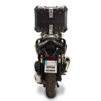 Baúl GPR TECH compatible con  Voge SR 450 X 2026/2027 e5 plus Baúl Alpi-Tech en aluminio color plata, incluye portaequipajes específico de aluminio y placa especifica de acero. Capacidad Litros 26