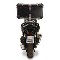 Baúl GPR TECH compatible con  Voge SR 450 X 2026/2027 e5 plus Baúl Alpi-Tech en aluminio color plata, incluye portaequipajes específico de aluminio y placa especifica de acero. Capacidad Litros 45