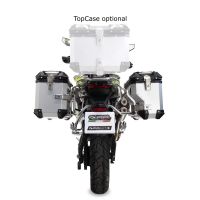 GPR TECH compatible con  Voge 900DSX 2024/2025 e5 Par de maletas laterales en aluminio color plata,con lado derecho contorneado, con portaequipajes específico color plata  Capacidad 38 LT. + 32 LT.