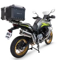GPR TECH compatible con  Voge 900DSX 2024/2025 e5 Baúl Alpi-Tech en aluminio, color negro con placa específica incluida Capacidad Litros 45