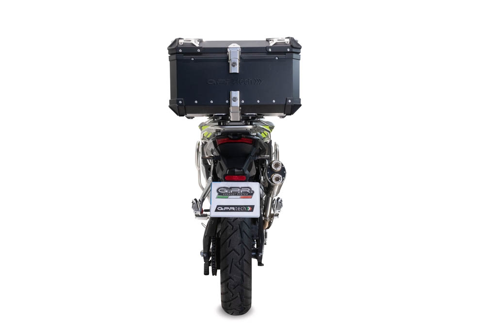 GPR TECH compatible con  Voge 900DSX 2024/2025 e5 Baúl Alpi-Tech en aluminio, color negro con placa específica incluida Capacidad Litros 45