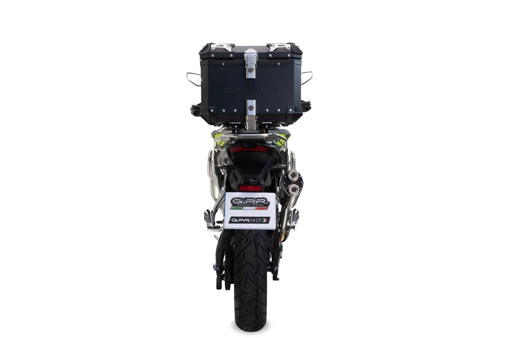 GPR TECH compatible con  Voge 900DSX 2024/2025 e5 Baúl Alpi-Tech en aluminio, color negro con placa específica incluida Capacidad Litros 35