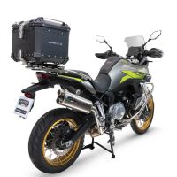 GPR TECH compatible con  Voge 900DSX 2024/2025 e5 Baúl Alpi-Tech en aluminio, color negro con placa específica incluida Capacidad Litros 35