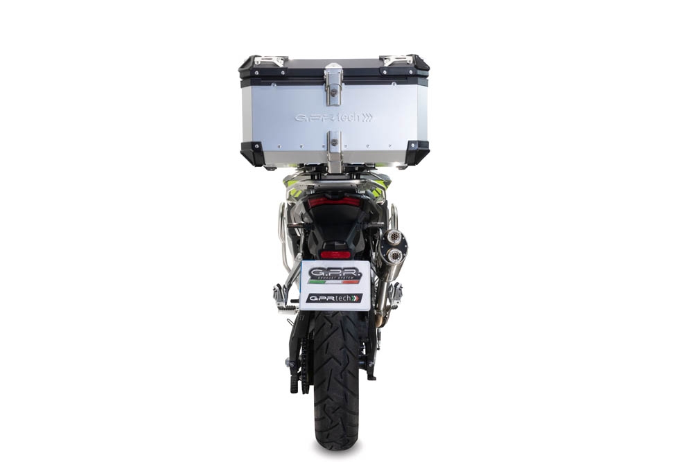GPR TECH compatible con  Voge 900DSX 2024/2025 e5 Baúl Alpi-Tech en aluminio color plata con placa específica incluida Capacidad Litros 45