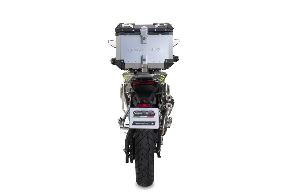 GPR TECH compatible con  Voge 900DSX 2024/2025 e5 Baúl Alpi-Tech en aluminio color plata con placa específica incluida Capacidad Litros 35