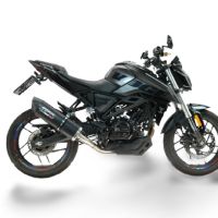 GPR escape compatible con  Voge Brivido R125 2025-2026, Furore Nero, Escape completo, no legal para países de la UE, con db killer extraíble 