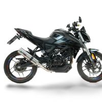 GPR escape compatible con  Voge Brivido R125 2023-2024, M3 Black Titanium, Escape completo racing, incluyendo colector y db killer desmontable, sin homologación 