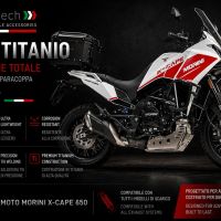 GPR TECH compatible con  Moto Morini X-CAPE 650 2021/2024 e5 Protección del motor en titanio 