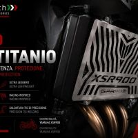 GPR TECH compatible con  Yamaha Xsr 900 2022/2024 e5 Protector de radiador de titanio 