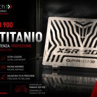 GPR TECH compatible con  Yamaha Xsr 900 2022/2024 e5 Protector de radiador de titanio 