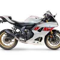 GPR escape compatible con Yamaha YZF R7 2021-2024, M3 Black Titanium, Escape completo racing, incluyendo colector y db killer desmontable, sin homologación 