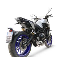 GPR escape compatible con  Yamaha Mt-09 2014-2020, GP-Revo Black Titanium, Escape linea completa racing, con db killer extraíble 