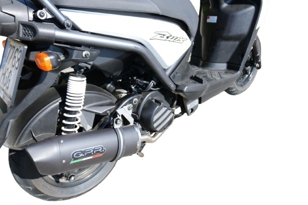 Escape compatible con Yamaha BW'S 125 2010-2013, Furore Nero, Escape completo racing, incluyendo colector y db killer desmontable, sin homologación 
