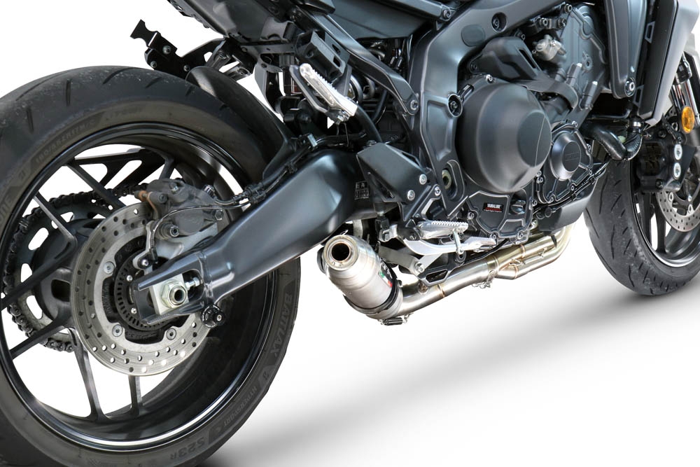 GPR escape compatible con  Yamaha Mt-09 2021-2024, Deeptone Inox, Escape completo racing, incluyendo colector y db killer desmontable, sin homologación 
