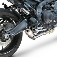 GPR escape compatible con  Yamaha Mt-09 2021-2024, Deeptone Inox, Escape completo racing, incluyendo colector y db killer desmontable, sin homologación 