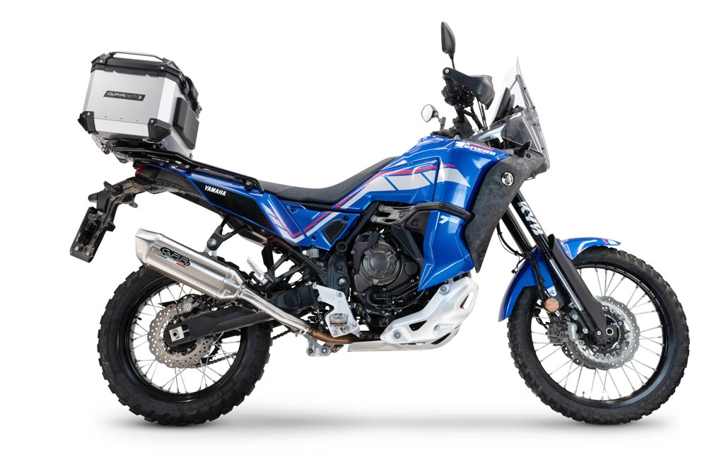Escape compatible con Yamaha Tenere 700 2021-2024, Furore-X Acciaio Inox, Escape legal, homologado, silenciador con db killer desmontable y tubo de conexión específico 