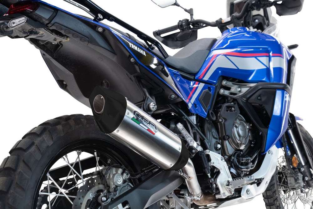 Escape compatible con Yamaha Tenere 700 2024-2025, Furore-X Titanio, Escape legal, homologado, silenciador con db killer desmontable y tubo de conexión específico 