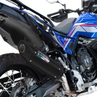 Escape compatible con Triumph Tiger 900 GT / Pro / Rally Pro 2024-2025, Furore-X Titanio Nero, Escape legal, homologado, silenciador con db killer desmontable y tubo de conexión específico 