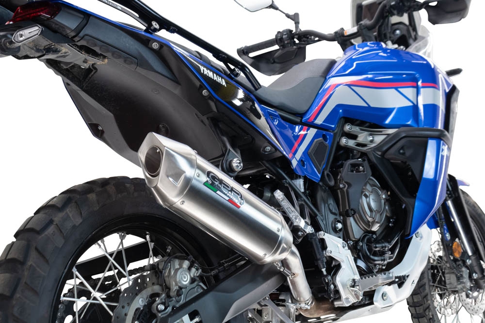 Escape compatible con Yamaha Tenere 700 2021-2024, Furore-X Acciaio Inox, Escape legal, homologado, silenciador con db killer desmontable y tubo de conexión específico 