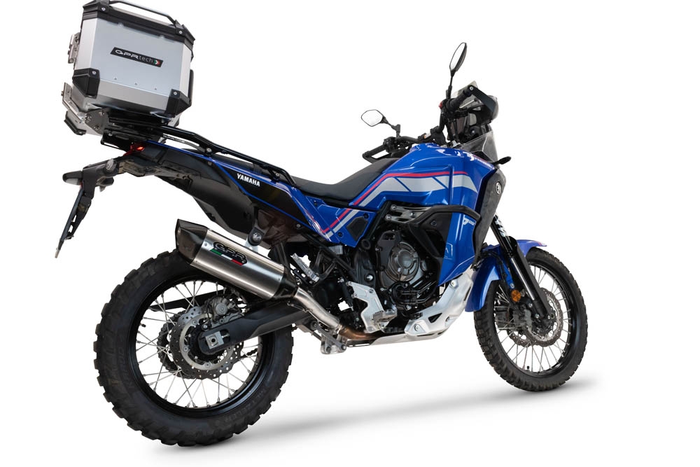 Escape compatible con Yamaha Tenere 700 2024-2025, Furore-X Titanio, Escape legal, homologado, silenciador con db killer desmontable y tubo de conexión específico 