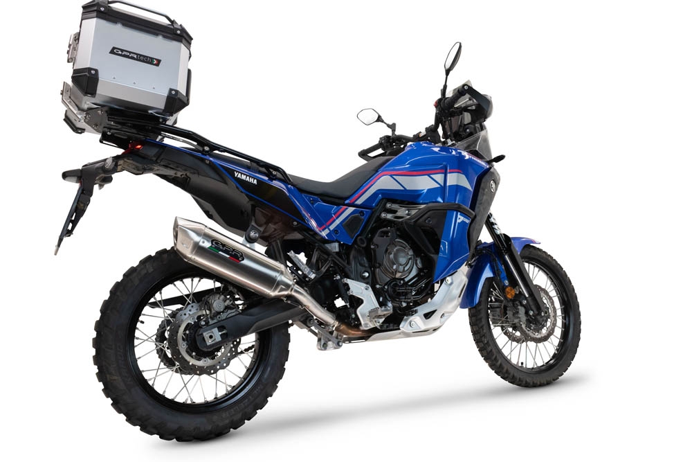 Escape compatible con Yamaha Tenere 700 2021-2024, Furore-X Acciaio Inox, Escape legal, homologado, silenciador con db killer desmontable y tubo de conexión específico 
