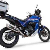 Escape compatible con Yamaha Tenere 700 2021-2024, Furore-X Acciaio Inox, Escape legal, homologado, silenciador con db killer desmontable y tubo de conexión específico 