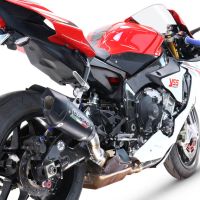GPR escape compatible con  Yamaha Yzf R1-R1-M 2020-2025, GP-Revo Black Titanium, Escape legal, homologado, silenciador con db killer desmontable y tubo de conexión específico 