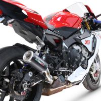 GPR escape compatible con  Yamaha Yzf R1-R1-M 2017-2019, M3 Black Titanium, Escape legal, homologado, silenciador con db killer desmontable y tubo de conexión específico 