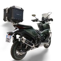 Baúl GPR TECH compatible con  Zontes 368 G 2025/2026 Baúl Alpi-Tech en aluminio color plata, incluye portaequipajes específico de aluminio y placa especifica de acero. Capacidad Litros 35