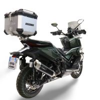 Baúl GPR TECH compatible con  Zontes 368 G 2025/2026 Baúl Alpi-Tech en aluminio color plata, incluye portaequipajes específico de aluminio y placa especifica de acero. Capacidad Litros 35