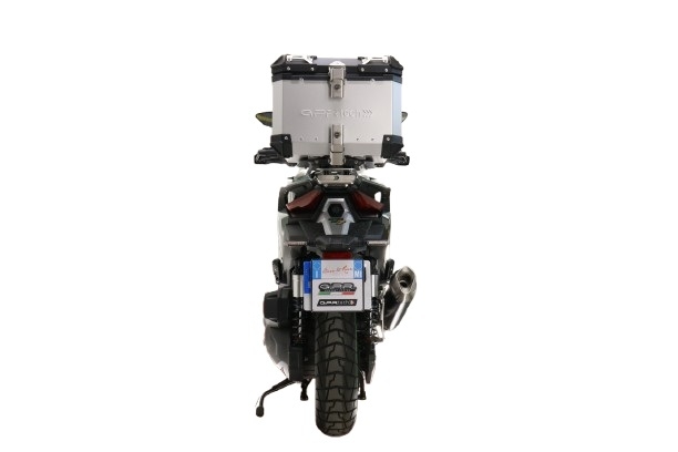 Baúl GPR TECH compatible con  Zontes 368 G 2025/2026 Baúl Alpi-Tech en aluminio color plata, incluye portaequipajes específico de aluminio y placa especifica de acero. Capacidad Litros 35