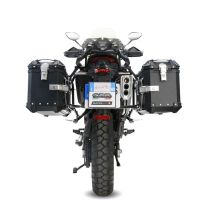 GPR TECH compatible con  Zontes 703 F 2025/2026 Par de maletas laterales en aluminio color negro con portaequipajes específico Capacidad 38 LT. + 38 LT.