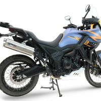 GPR escape compatible con  Zontes 703 F 2025-2026, Dual Inox, Escape racing, silencioso con tubo de conexión 