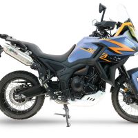 GPR escape compatible con  Zontes 703 F 2025-2026, Furore-X Acciaio Inox, Escape legal, homologado, silenciador con db killer desmontable y tubo de conexión específico 