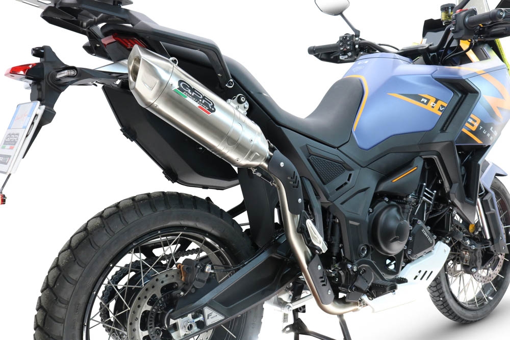 GPR escape compatible con  Zontes 703 F 2025-2026, Furore-X Acciaio Inox, Escape legal, homologado, silenciador con db killer desmontable y tubo de conexión específico 