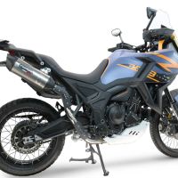 GPR escape compatible con  Zontes 703 F 2025-2026, Furore-X Titanio, Escape legal, homologado, silenciador con db killer desmontable y tubo de conexión específico 