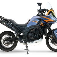 GPR escape compatible con  Zontes 703 F 2025-2026, Furore-X Titanio Nero, Escape legal, homologado, silenciador con db killer desmontable y tubo de conexión específico 